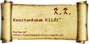 Kesztenbaum Klió névjegykártya